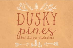 Dusky Pines Duo + Illustrations Font Download