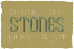 Stones font + bonus label Font Download