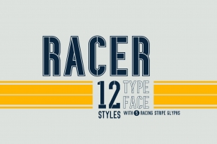 Racer // 3 Weights 4 Styles Font Download