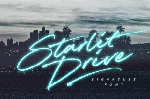 Starlit Drive Signature Font Download