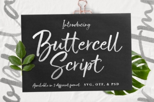 Buttercell SVG Brush Font Download