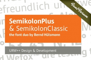SemikolonPlus Regular Font Download
