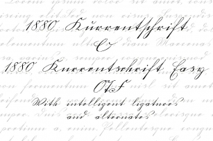 1880 Kurrentschrift set OTF Font Download
