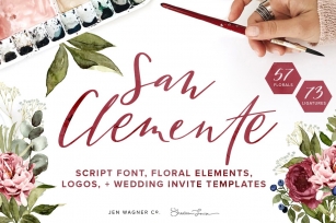 San Clemente Script + Spring Florals Font Download
