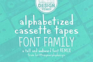 Alphabetized Cassette Tapes Family Font Download