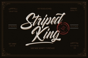 Striped King Vintage Script Font Download
