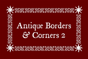 Antique Borders  Corners 2 Font Download