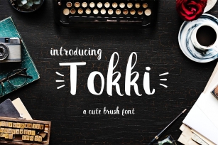 TOKKI cute brush font Font Download