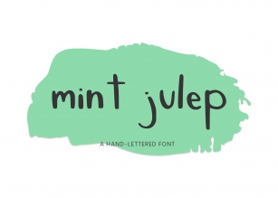 Mint Julep, A Hand-Lettered Font Download