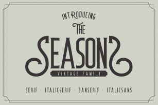 The Seasons Font Download
