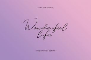 Wonderful life script Font Download