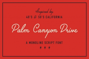 Palm Canyon Drive Font Download