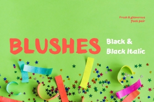 Blushes—Black  Black Italic Font Download