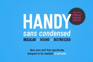 Handy Sans Condensed Family Font Download