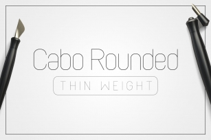 Cabo Rounded Thin Weight Font Download