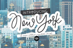 NEW YORK a Signature Script Font Download