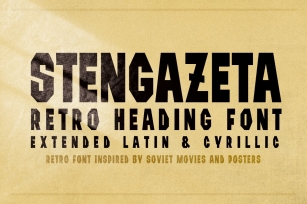 Stengazeta: retro grotesque font Font Download