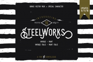 Steelworks + Bonus (20%OFF) Font Download