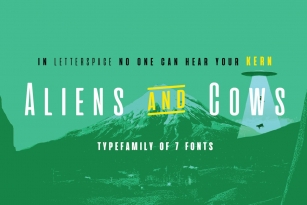 Aliens and Cows Font Download