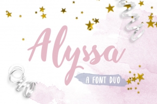 Alyssa Duo: Script  Sans Serif Font Download