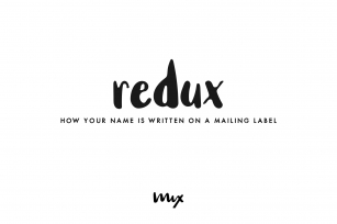 Redux — A Handwritten Font Download
