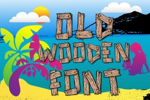 Summer old wooden font Font Download