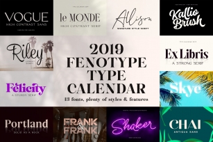 Type Calendar 2019 Font Download
