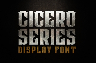 CICERO SERIES DISPLAY FONTS Font Download