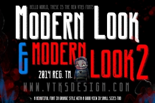 Modern Look new VTKS font Font Download