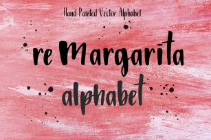 Vector hand painted alphabet Font Download
