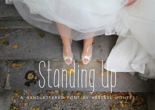 Handlettered Modern Standing Up Font Download