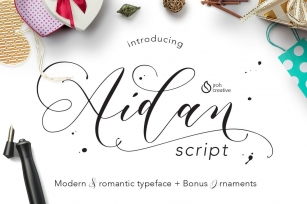 Aidan Romantic Script Font Download