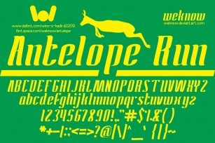 antelope run font Font Download