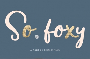 So Foxy Script Font Download