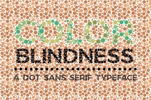 Color Blindness Test Typeface Font Download