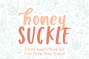 Honey Suckle Hand Lettered Font Download