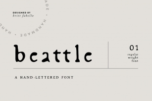 Beattle / hand lettered font Font Download