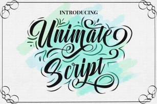 Unimate Script Font Download