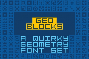 GeoBlocks-a geometric font set! Font Download