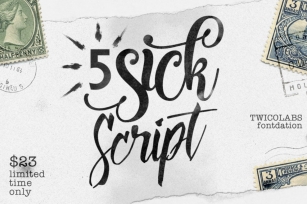 5 Sick Script Font Download