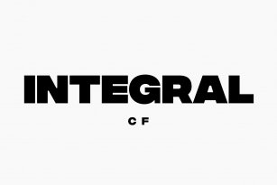 Integral CF: Ultra Bold titling font Font Download
