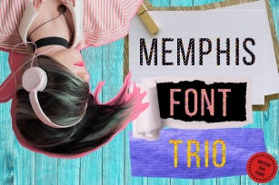 Memphis font trio Font Download