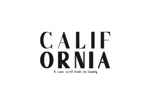 California. Sans serif family. Font Download