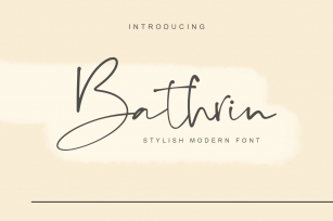 Bathrin Font Download