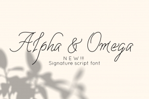Alpha  Omega signature script font Font Download