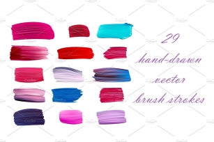 Hand-drawn vector brush strokes. Font Download