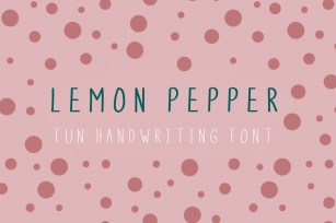 Lemon Pepper Handwritten Font Download