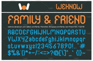 family and friend font Font Download
