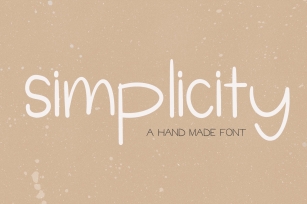 Simplicity Handmade Font Download