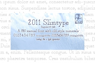2011 Slimtype Pro family Font Download